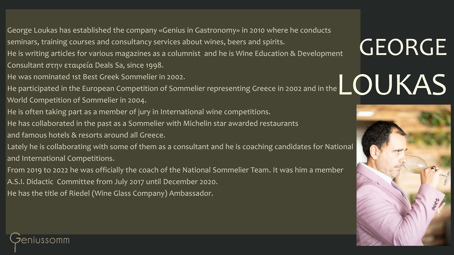 Genius in Gastronomy English Presentation